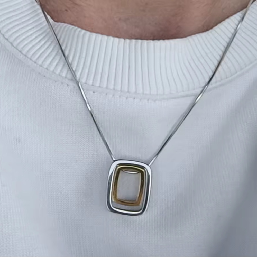 NEW Gold and Silver Pendant Necklace